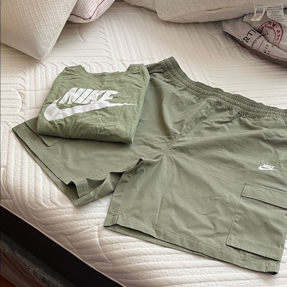 Nike Men's Sage Green Athletic Shorts